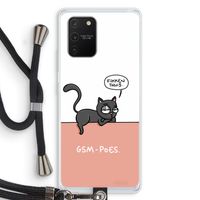 GSM poes: Samsung Galaxy S10 Lite Transparant Hoesje met koord