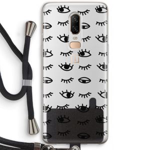Eye pattern #2: OnePlus 6 Transparant Hoesje met koord