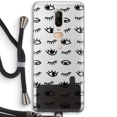 Eye pattern #2: OnePlus 6 Transparant Hoesje met koord