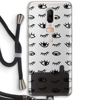 Eye pattern #2: OnePlus 6 Transparant Hoesje met koord