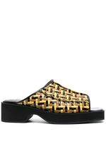 Eckhaus Latta sandales en cuir tressé 55 mm - Noir - thumbnail