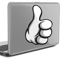 Sticker laptop duim omhoog