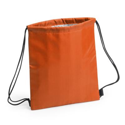 Koeltas rugzak - oranje - 27 x 33 cm - koeltassen met koordje - lunch rugtasje Koeltas rugzak - oranje - 27 x 33 cm - koeltassen met koordje - lunch rugtasje