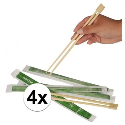 Papstar Eetstokjes - van bamboe hout - 4x paar - Sushi - Japans - Chinees eten Papstar Eetstokjes - van bamboe hout - 4x paar - Sushi - Japans - Chinees eten