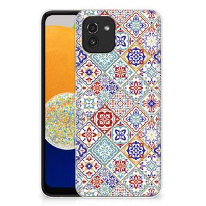 Samsung Galaxy A03 TPU Siliconen Hoesje Tiles Color