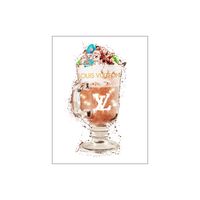 Glasschilderij - Louis Vuitton Latte - 60 x 80 cm