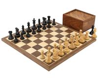 Compact Walnoten Schaakset voor Competitie