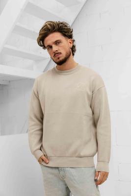 Malelions Oversized Emblem Knitted Sweater Heren Beige - Maat M - Kleur: Beige | Soccerfanshop