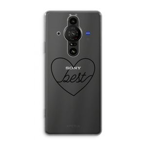 Best heart black: Sony Xperia Pro-I Transparant Hoesje