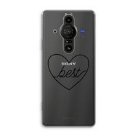 Best heart black: Sony Xperia Pro-I Transparant Hoesje Best heart black: Sony Xperia Pro-I Transparant Hoesje