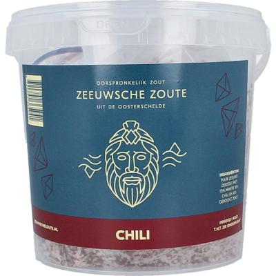 Zeeuwsche Zoute Zout met chili in emmer