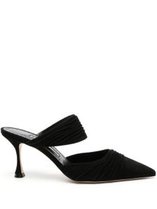 Manolo Blahnik mules Circeamu 70 mm en daim - Noir