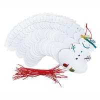 Colorations Scratchkaart sneeuwman kersthanger, set van 24