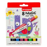 Viltstift bruynzeel kids magic set 8 kleuren | 6 stuks