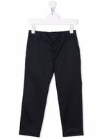 Emporio Armani Kids pantalon chino à coupe droite - Bleu