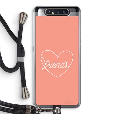 Friends heart: Samsung Galaxy A80 Transparant Hoesje met koord