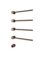 Hotbath &MORE set van 4 rails RARH50 ROUND 50 cm met separate schakelaar en inbouw element Geborsteld Koper PVD (RARH50-4BCP)