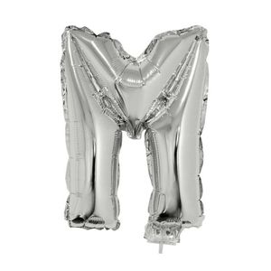 Opblaasbare letter ballon M zilver