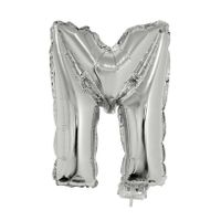Opblaasbare letter ballon M zilver