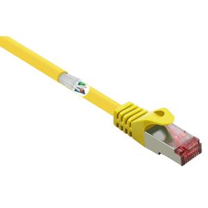 Renkforce RF-5276308 RJ45 Netwerkkabel, patchkabel CAT 6 S/FTP 0.25 m Geel Snagless, Vergulde steekcontacten, Vlambestendig 1 stuk(s)