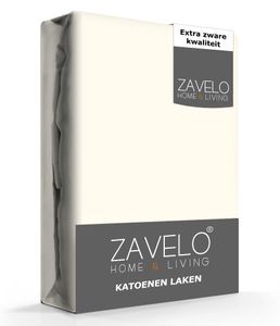 Zavelo Lakens Katoen Ecru - Boven/Onder laken - 100% Katoen - Hoogwaardig Hotelkwaliteit - Heerlijk Zacht -150 x 260 cm