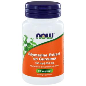 NOW Silymarine extract 150 mg en curcuma 350 mg (60 vcaps)