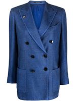 Gabriele Pasini blazer en maille à boutonnière croisée - Bleu - thumbnail