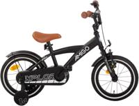 AMIGO Explorer 14 Inch Jongens Terugtraprem Zwart/Wit