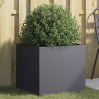 VidaXL Plantenbak 49x47x46 cm staal antracietkleurig