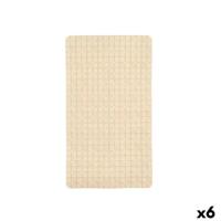 Antislipmat voor in de douche Berilo Beige PVC 67,7 x 38,5 x 0,7 cm Ruiten (6 Stuks)