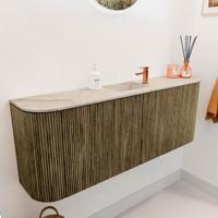 Toiletmeubel Mondiaz Joya Dlux | 113.2 cm | Meubelkleur Dusk | Faye wastafel Frappe Wasbak Midden | 1 kraangat