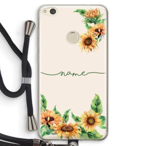 Zonnebloemen: Huawei Ascend P8 Lite (2017) Transparant Hoesje met koord