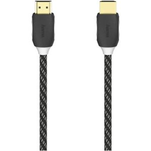 Hama High-speed HDMI-kabel, Ethernet, stof, verguld, zwart, 1,5 m display 24 st HDMI kabel