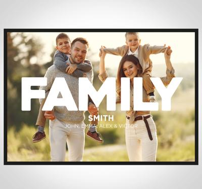 Familiefoto poster woonkamer