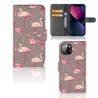 Apple iPhone 13 | Telefoonhoesje | Met pasjeshouder | Flamingo