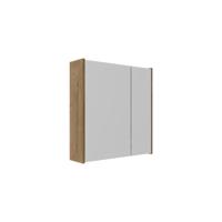 Saniclass Holz Pure Spiegelkast - 60x63x16cm - inclusief zijpanelen - Eiken natural SW1420836/SW1212815
