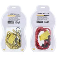 Dunlop bagagespin 8 mm - 2x stuks - Snelbinders - Spinbinders elastiek van 1 meter Dunlop bagagespin 8 mm - 2x stuks - Snelbinders - Spinbinders elastiek van 1 meter