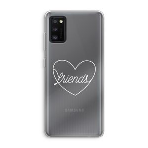 Friends heart pastel: Samsung Galaxy A41 Transparant Hoesje