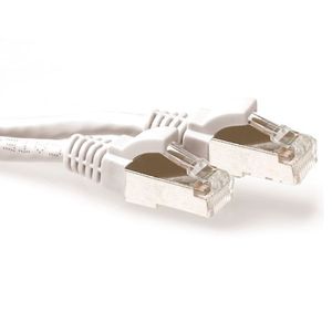 ACT Witte 15 meter LSZH SFTP CAT6A patchkabel snagless met RJ45 connectoren