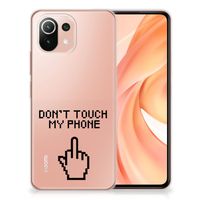 Xiaomi Mi 11 Lite | 11 Lite 5G NE Silicone-hoesje Finger Don't Touch My Phone - thumbnail