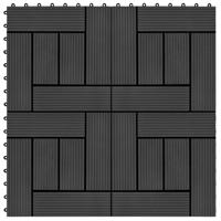 Terrastegels 30x30 cm 1 m HKC zwart 11 st