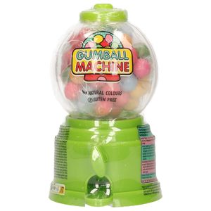 Kauwgomballen automaat/dispenser - gevuld met kauwgomballen - groen