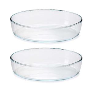 Ovenschaal van borosilicaat glas - 2x - ovaal - 1.5 Liter - 26 x 18 x 6 cm