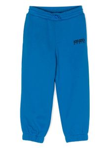 Kenzo Kids pantalon de jogging à logo brodé - Bleu