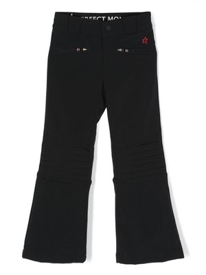 Perfect Moment Kids pantalon évasé à logo brodé - Noir