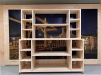 Steigerhouten Kast Deluxe - Kast met Opbergruimte en Open Display Steigerhouten Kast Deluxe - Kast met Opbergruimte en Open Display