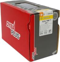 Dynaplus Unischroef/Spaanplaatschroef Verzinkt Platkop Deeldraad Torx TX25 5.0X100/55 | 200 stuks - 0281.01.42601