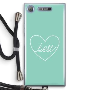 Best heart pastel: Sony Xperia XZ1 Transparant Hoesje met koord