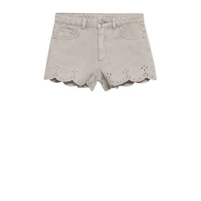 Mango Kids short lichtgrijs