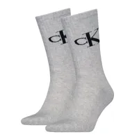 Calvin Klein 2-paar Crew sokken - Logo monogram - Katoenen witte sportsokken met badstof zool